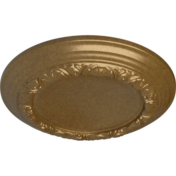 Carlsbad Ceiling Medallion (Fits Canopies Up To 7 7/8), Hand-Painted Pale Gold, 12 1/2OD X 1 1/2P